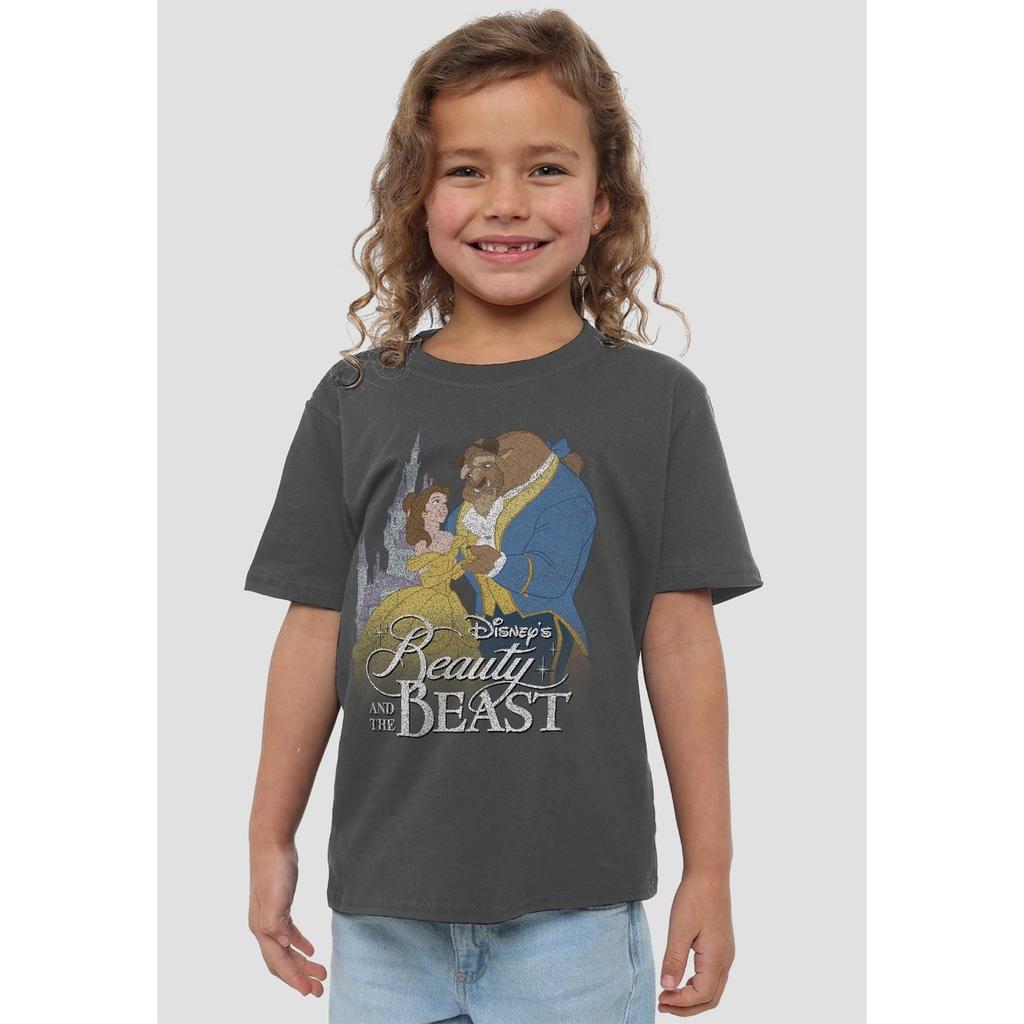 Beauty And The Beast Childrens/Kids Belle Beast Castle T-Shirt