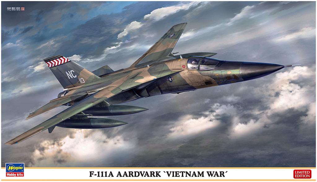 Hasegawa Авиация США Aardvark Война во Вьетнаме Пластиковая модель 02441 1/72 F-111A