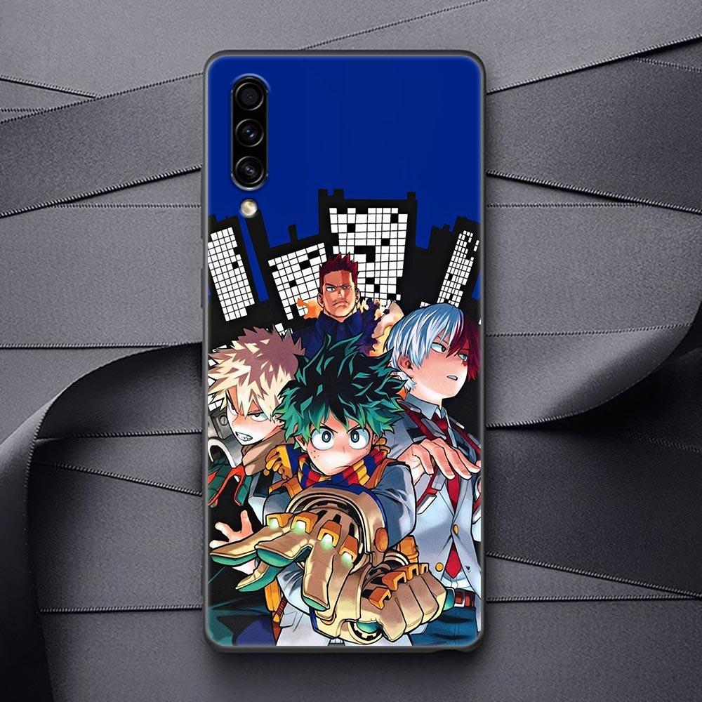 Аниме Моя геройская академия Черный мягкий чехол для телефона для Samsung Galaxy A90 A80 A70 A70S A60 A50 A40 A30 A30S A20S A20E A10 A10E Фундас