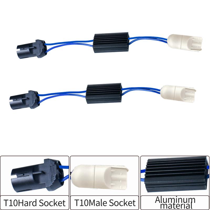 W5W W16W Canbus Cable Car LED Decoder Car Lights NO Error Warning Canceller Decoder T10 12V 2Pcs OCB Load Resistor