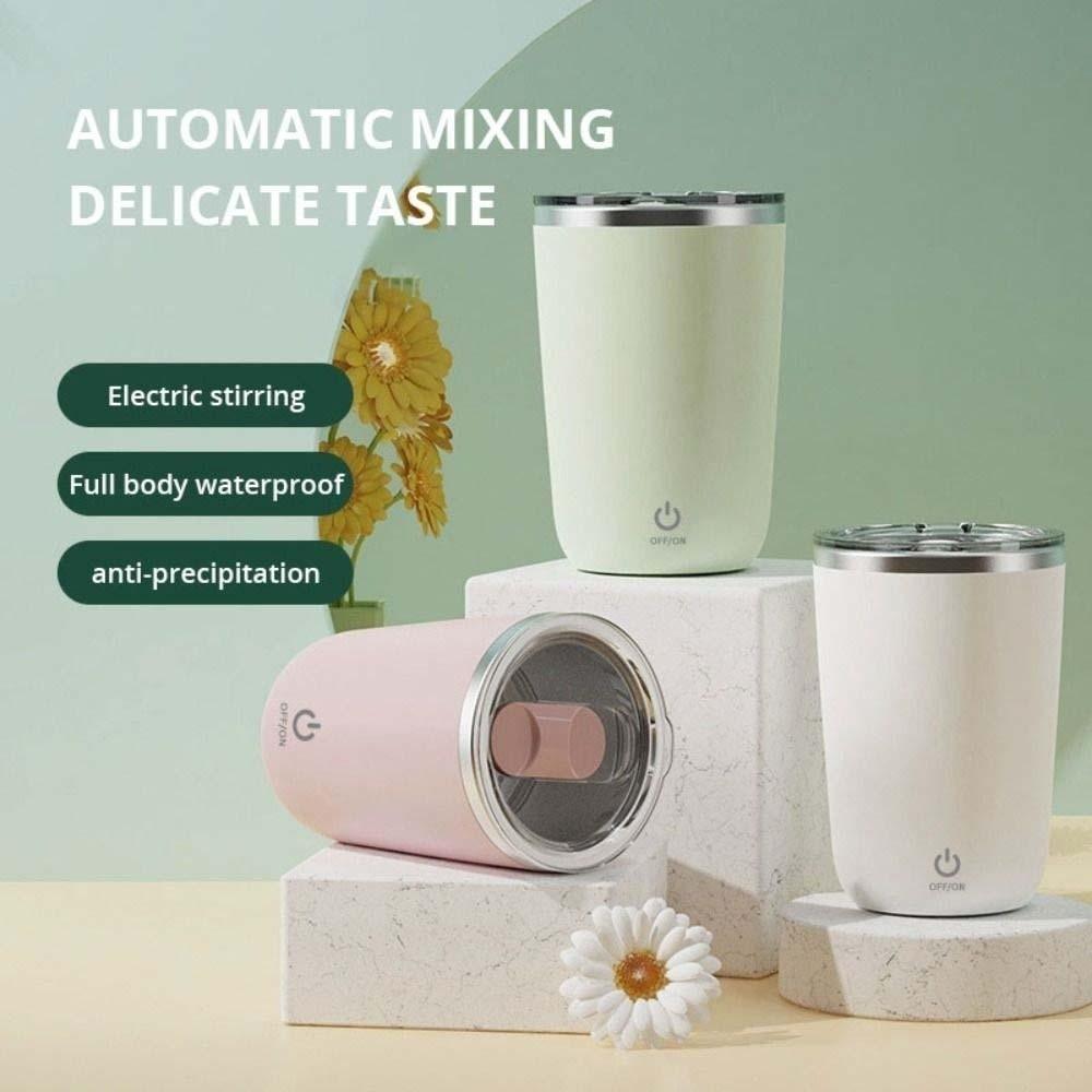 Auto Rotate Electric Mixing Cup 304 Stainless Steel Stirring Coffee Cup Kitchen