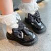 Новая зимняя детская обувь, модная милая школьная обувь из хлопка для девочек, универсальная детская повседневная кожаная обувь с толстой подошвой