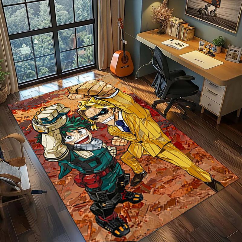 My Hero Academia Living Room Rug Large Area Non Slip Washable Floor Mat Bedroom Decor