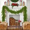 Artificial Pine Garland Realistic Faux Norfolk Pine Garland Real Touch Winter Greenery Garland for Christmas Table Mantle Wall Fireplace Decor