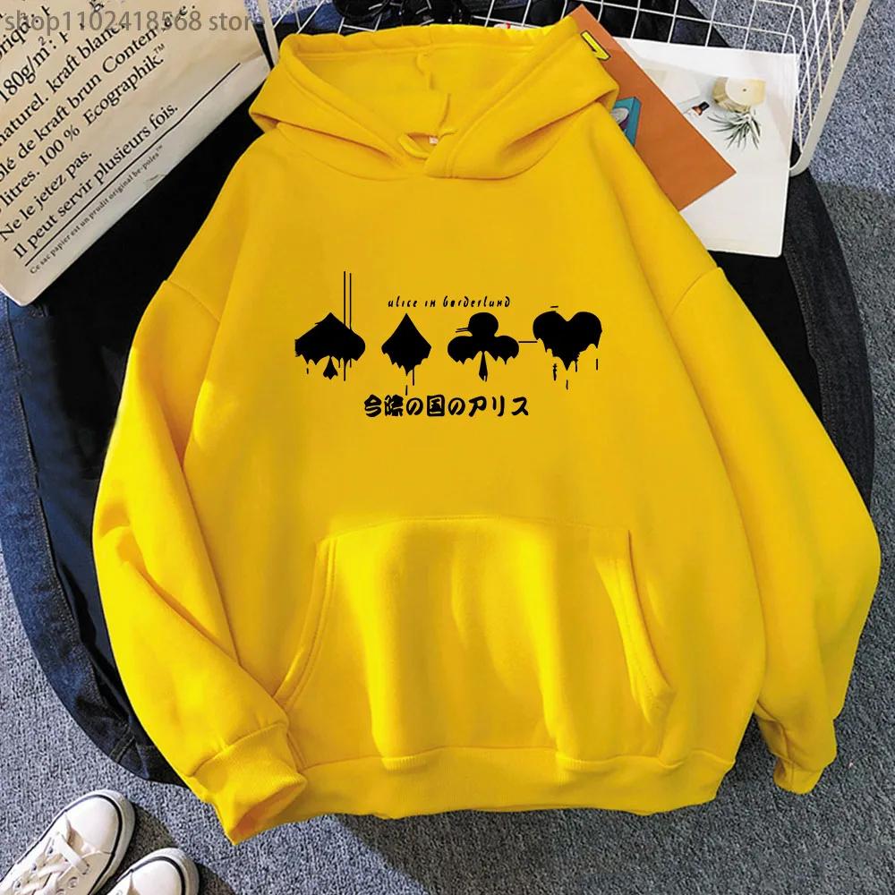 Alice In Borderland Hoodies Men Long Sleeve Sweatshirt Harajuku Graphic Streetwear Women Print Top Men Clothing Y2k