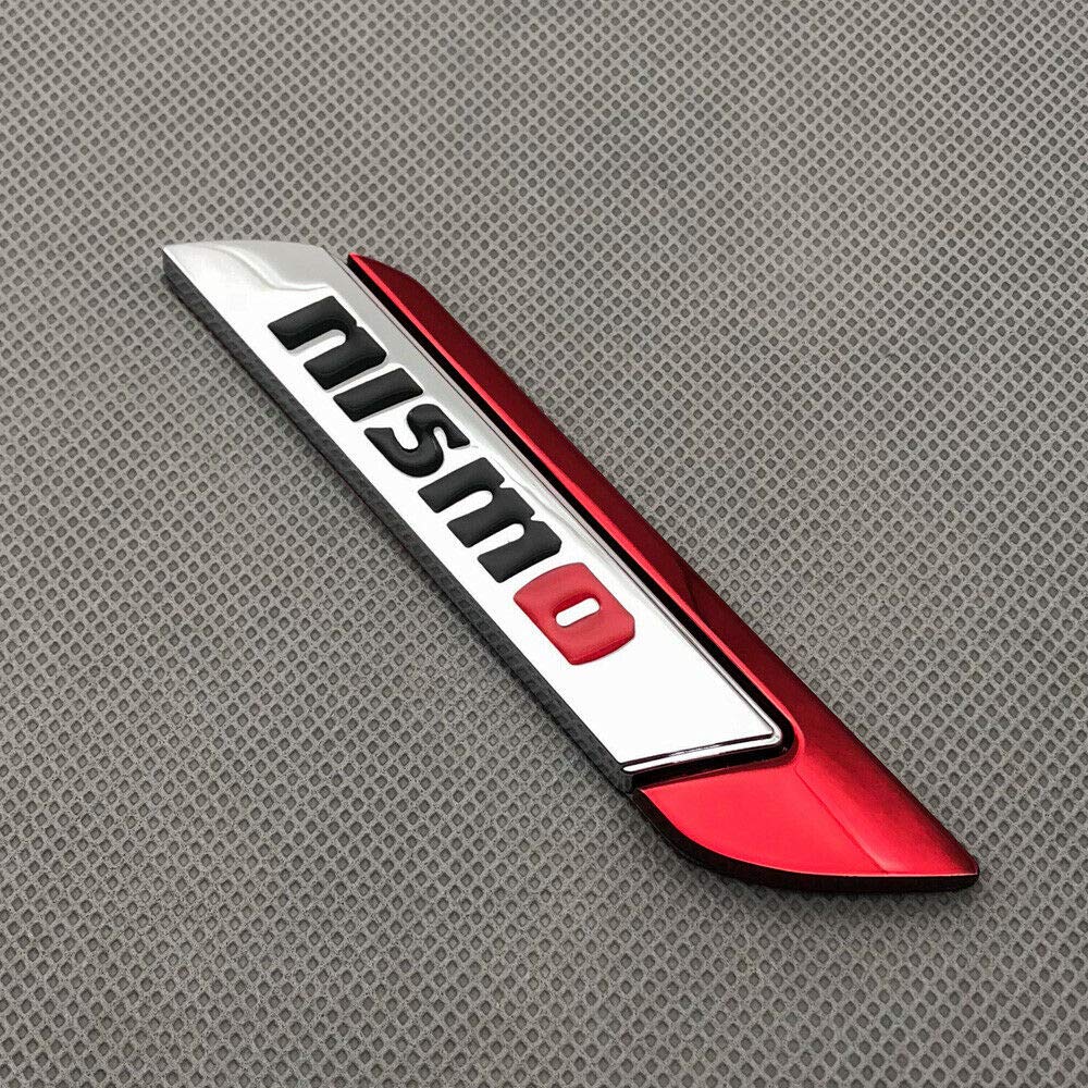 Aizfa 1 пара 3D-карточный металлический брызговик для спортивного значка NISMO хром боковые крылья 3D-эмблема (красный)