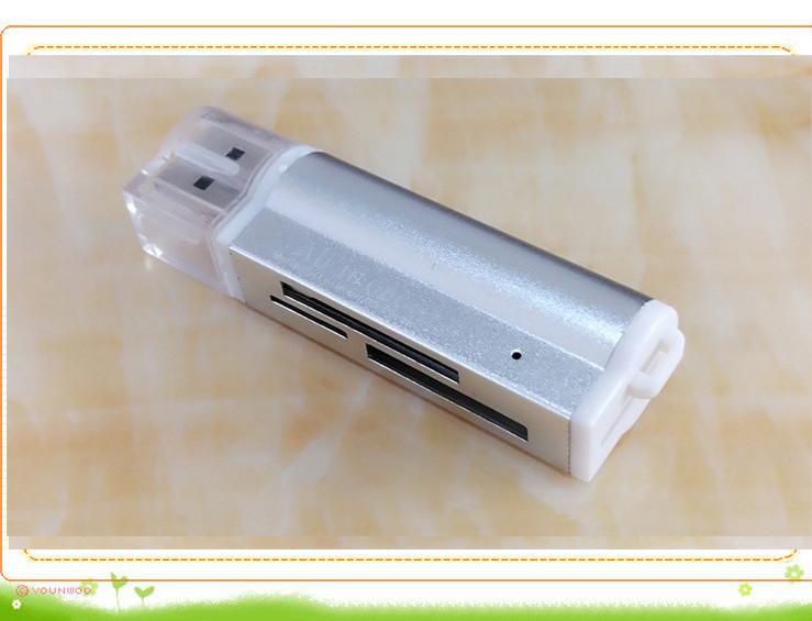 Четыре в одном многофункциональном легком картридере для iPhone, адаптер для картридера Type-C и концентратора для чтения карт SD