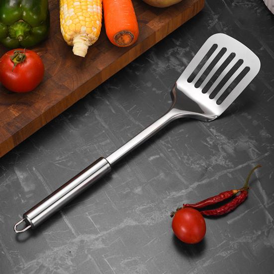 5Pcs Stainless Steel Kitchen Utensils Set Heat Resistant Non-Stick Spoons Spatula with Hanging Hole Ergonomic Handle Cooking Tools