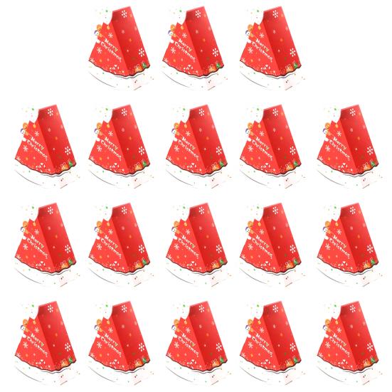 Christmas Candy Boxes Tree Shaped Candy Packaging Box Small Paper Treat Gift Boxes for Christmas New Year Party Supplies