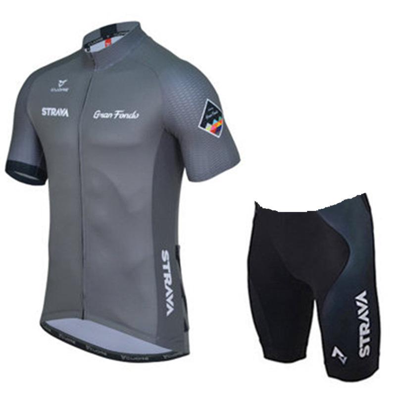 Strav Tour De France Cycling Suit Short Sleeve Suit Men's and Women's Summer Breathable Road Mountain Bike Suit