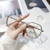 Модные анти-синие плоские очки Xiaohongshu квадратная оправа очков для женщин с большим лицом и тонкой оправой очков
