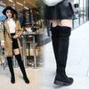 Over-knee Boots Women's Autumn and Winter New Korean Version of Riding Boots Velvet Cotton Boots Versatile Boots Flat High Boots