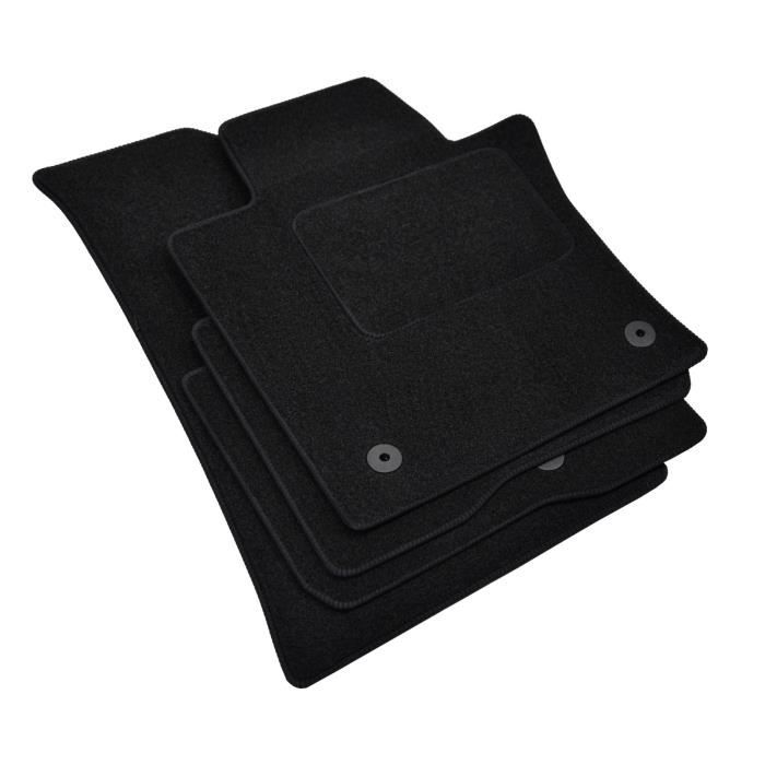 Tapis De Sol - SsangYong - Korando - Velours Noir - 4 Pièces - Antidérapant Et Imperméable