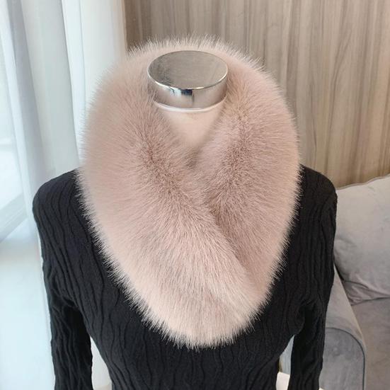 Утолщенный шарф из искусственного меха, классический дышащий незамерзающий воротник зимнего пальто