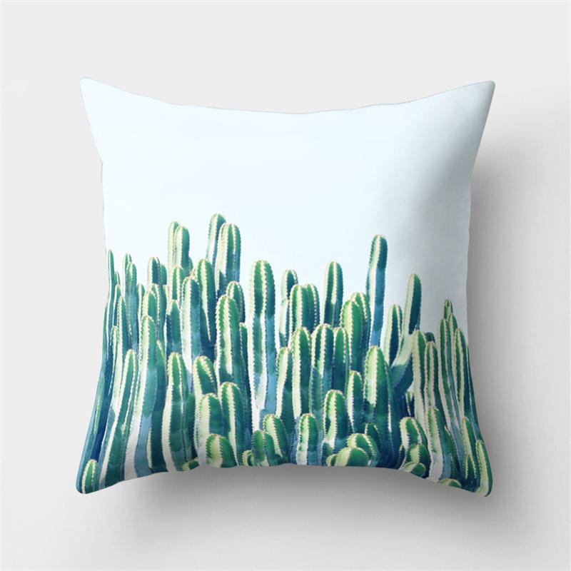 Green Tropical Plant Pillowcase Leaves Cushion Cover Sofa Lumbar Pillow Home Decor Pillowcase