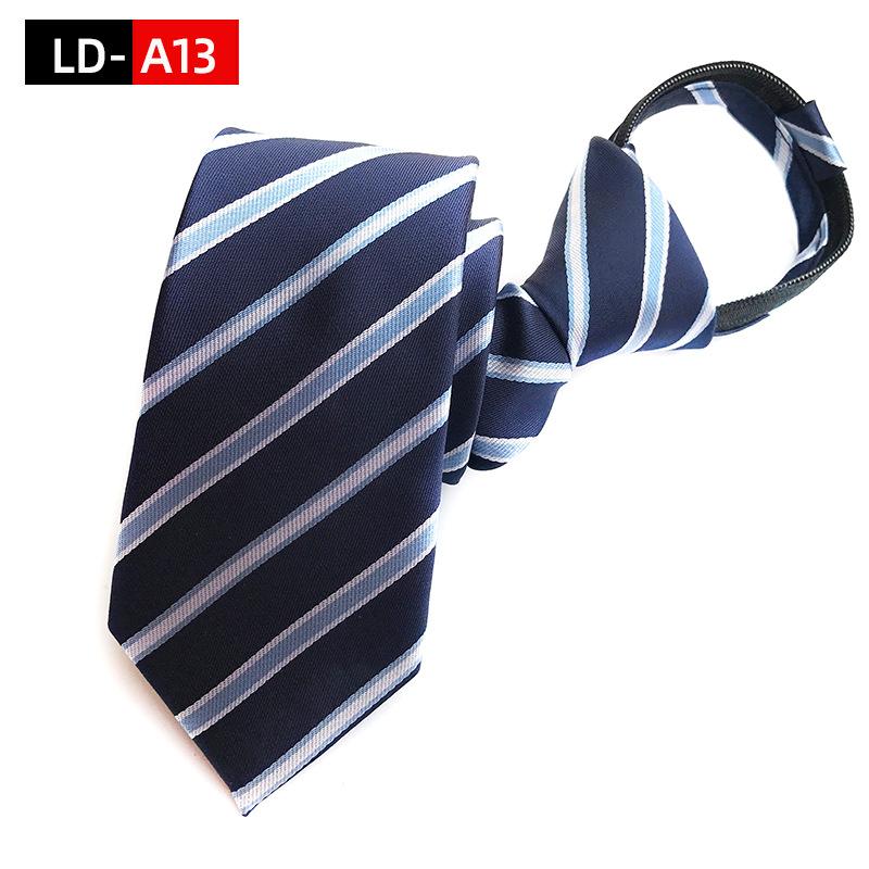 Мужской деловой галстук 8 см, галстук на молнии, ленивый свободный узел, западные украшения