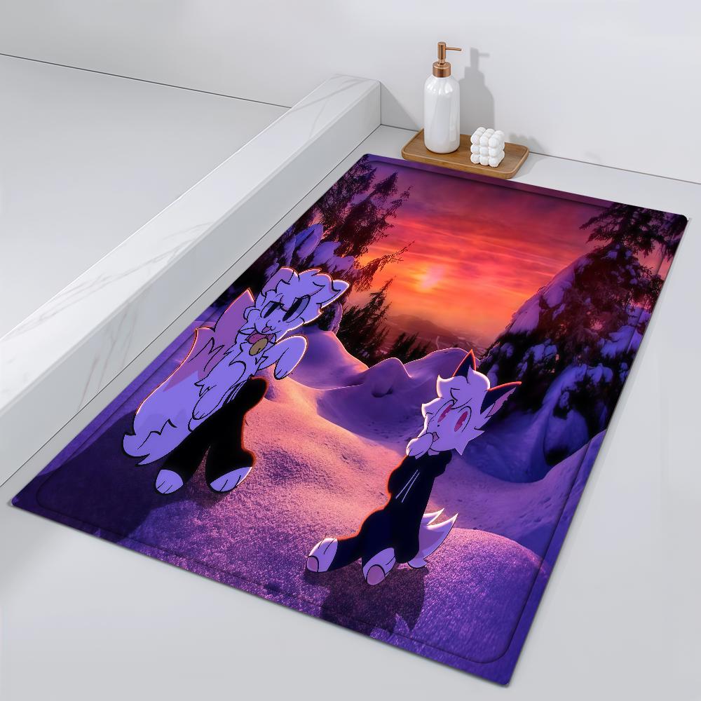 B-Boykisser Door Mat Bedside Entrance Bath Floor Cute Decoration Corridor Kawaii Door Mat Carpet Living Room Balcony