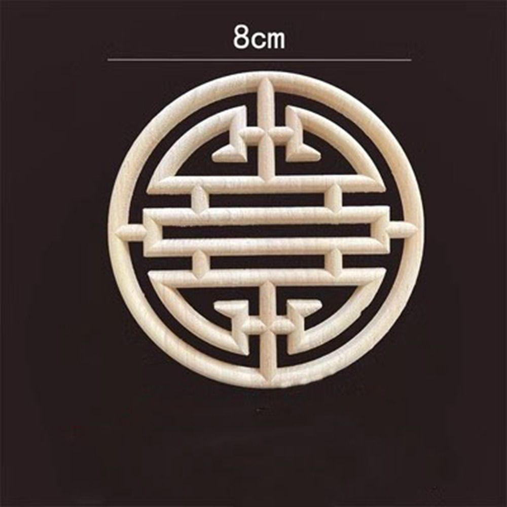 Unique Wood Carved Crafts Natural Floral Corner Appliques Frame Wall Door Decoration