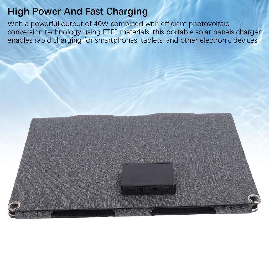 Солнечное зарядное устройство водонепроницаемое высокой мощности 4 складной дизайн портативное солнечное зарядное устройство 40 Вт