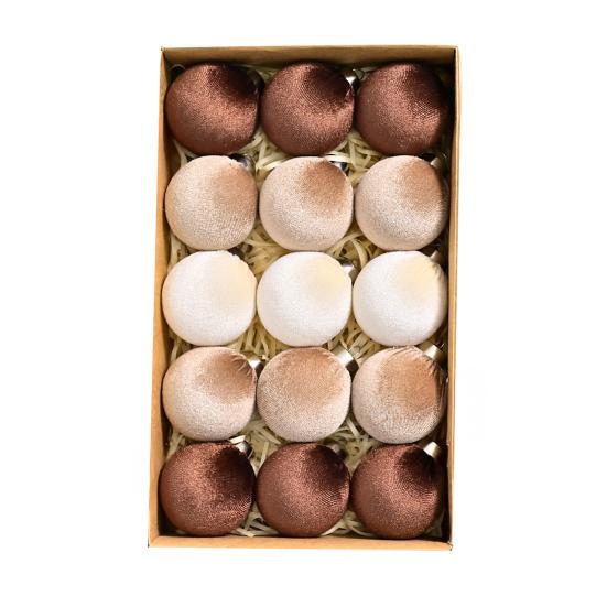 15 Pcs Christmas Ball Ornaments Lightweight Shatterproof Velvet Balls Reusable Festive Hanging Decorations for Home Xmas Tree