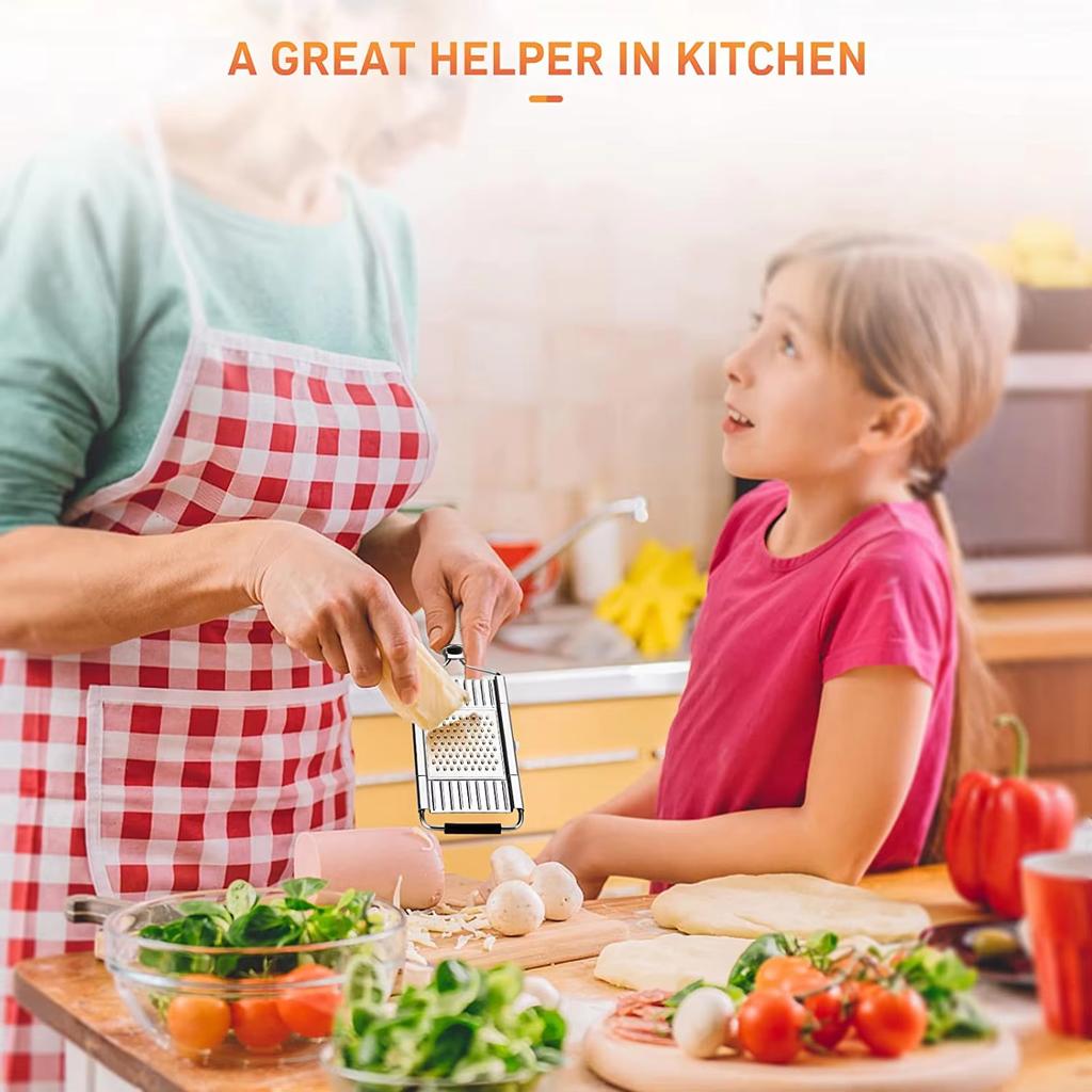 4 in 1 Manual Vegetable Slicer Kitchen Cheese Grater Vegetable Chopper with 4 Blades Carrot Grater Cabbage Shredder