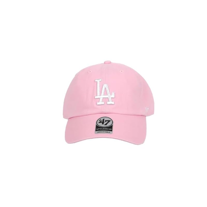 [47 Brand] Кепка 47 Los Angeles Dodgers Мужская и Женская Clean Up КЕПКА CLEAN UP Низкая Кепка Лепестково-Розовый Один Размер Подходит Всем