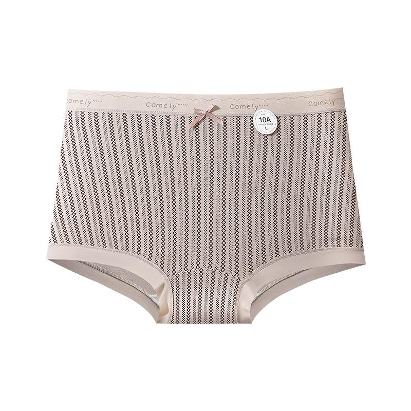 Женские Весенне-Летние Модные Хлопковые Антибактериальные Трусы с Удлиненной Ластовицей и Прямым Углом с Леопардовым Принтом