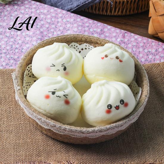 Dumpling Squeeze Toy Cartoon Steamed Bun Simulated Sensory Pinch Desk Fidget Stress Relief Relaxation Decompression Tool