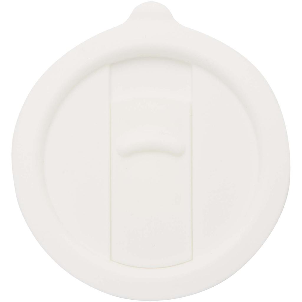 Glass "Carter" 450 ml ceramic mug with plastic lid White