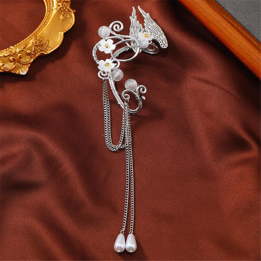 Эстетичные эльфийские каффы на уши Крылья ангела Серьги без прокола для Хэллоуина Косплея Маскарада Свадьбы