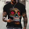 Men's Skull Tshirt 3D Printed Skull Graphic T-shirts For Men Oversized Short Sleeve Punk Tops Tee Shirt Men Death Clothing