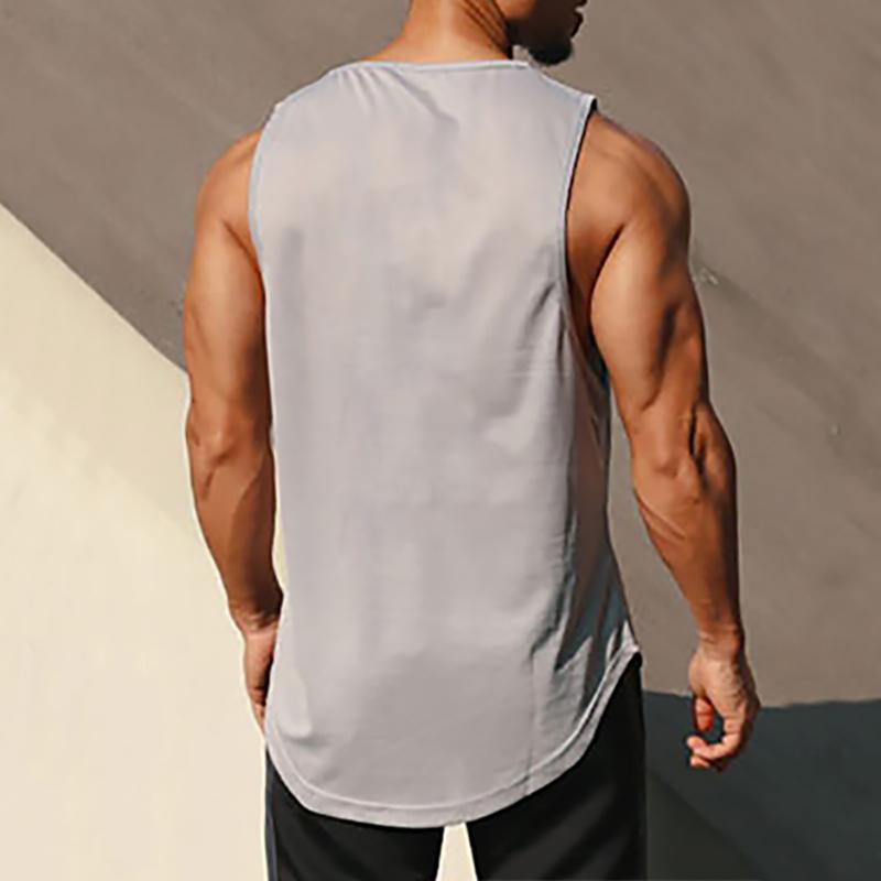 Muscleguys Мужская спортивная одежда летняя молодежная поп-футболка для бодибилдинга и фитнеса модная дышащая спортивная футболка без рукавов