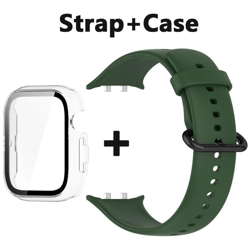 Чехол + ремешок для часов, подходит для Honor Watch 5, силиконовый ремешок + защитный чехол для ПК для Honor Watch 5, спортивный ремешок для часов