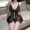 Сексуальное нижнее белье для женщин Эротическое порно Полое кружево Прозрачная сетка Воланы Платье Боди Наряд Нижнее белье Платье Лолиты секс Костюмы