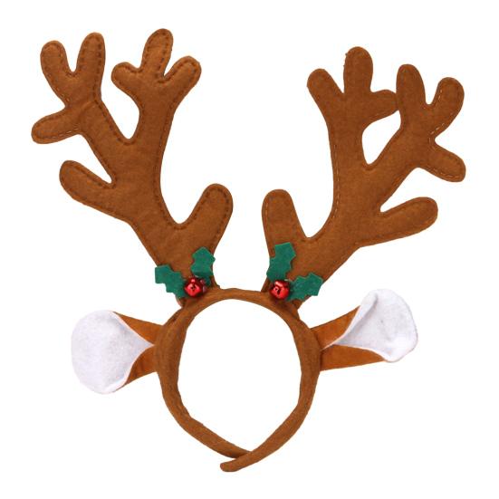 Christmas Headbands Cute Reindeer Antlers Headbands with Bell Christmas Animal Ear Hair Bands
