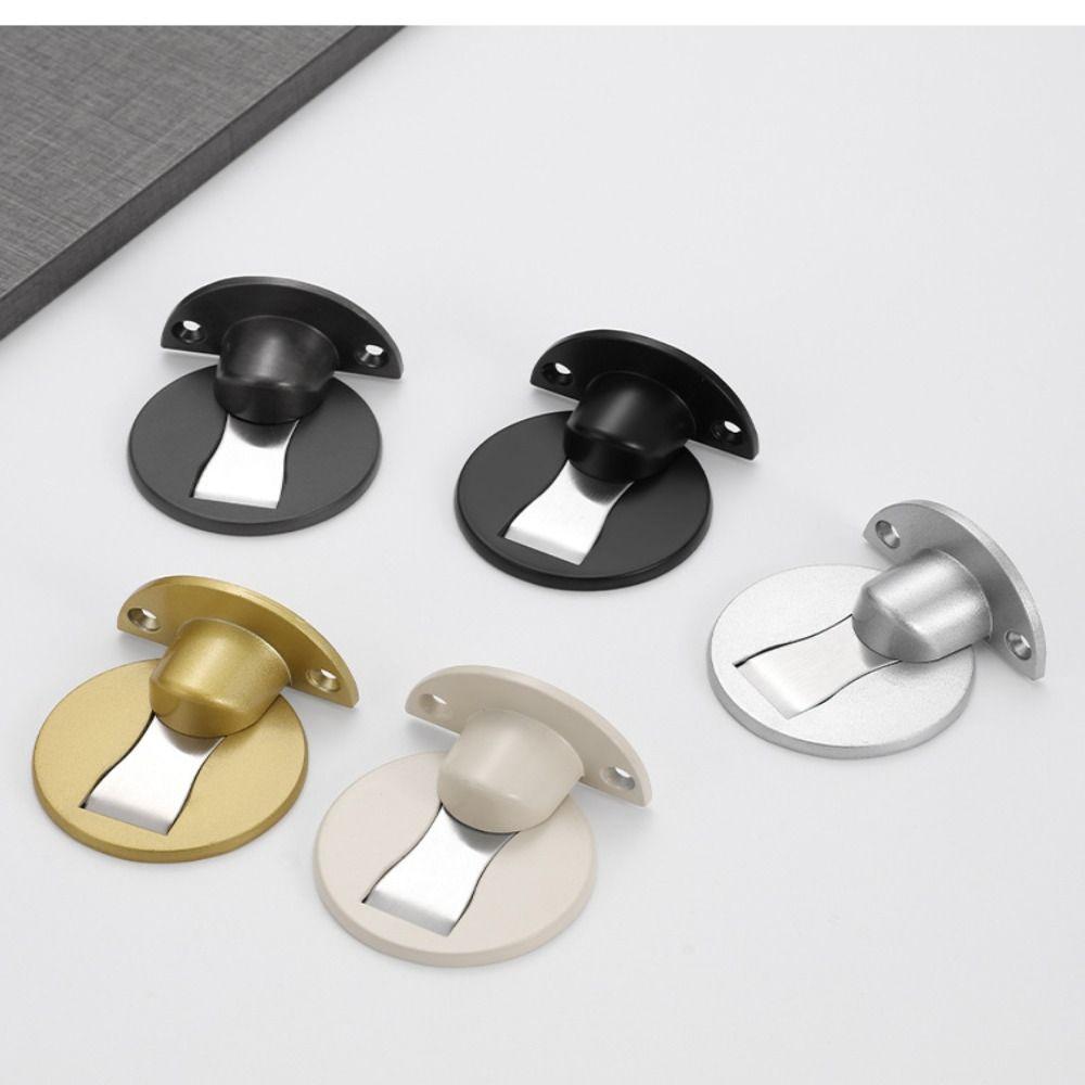 Zinc Zinc Zinc Alloy Adjustable Door Stop No Drilling Floor Door Stop Non-Punch Door Holder Bedroom