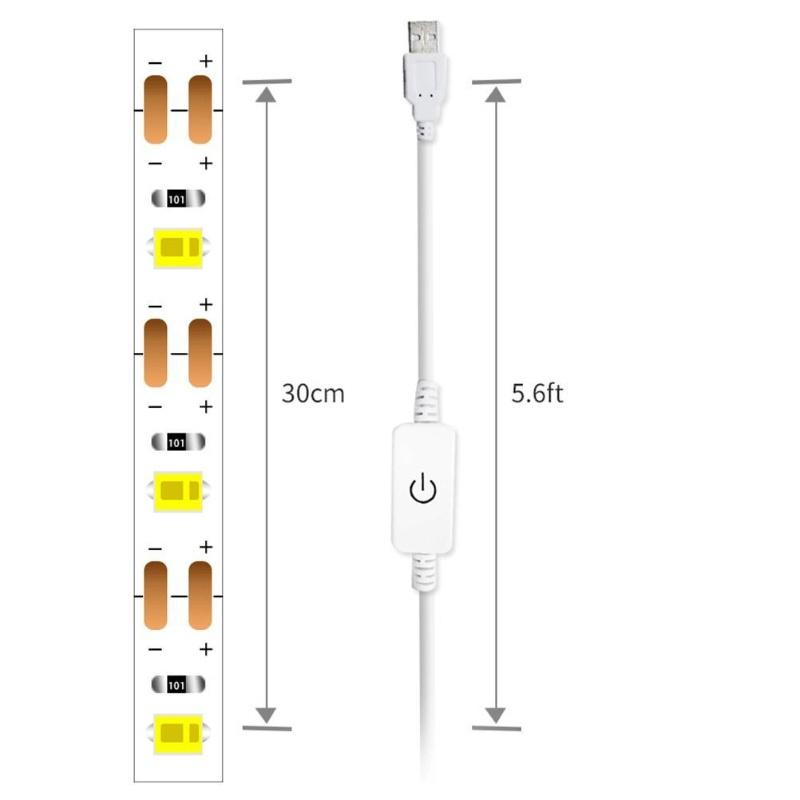 1 шт USB 5 В сенсорная светодиодная лента для швейной машины светодиодная лента для швейной машины белая USB