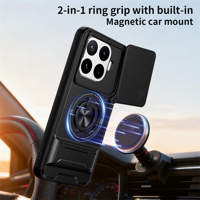 Чехол Armor Funda для Xiaomi 17T Pro 5G с магнитным держателем-подставкой Coque для Xiaomi 17 T Mi 17T Mi17t Xiaomi17T Pro с выдвижной крышкой для объектива