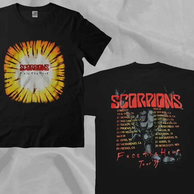 SCORPIONS FEEL THE HEAT ROCK 1994 TOUR VINTAGE Black Double Sided T-Shirt