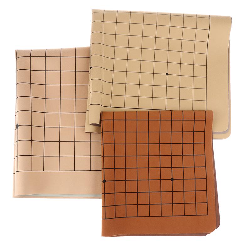 Инновационная складная односторонняя 19-линейная стандартная международная шахматная доска из искусственной кожи для игры в го для фигур размером 2,2 см