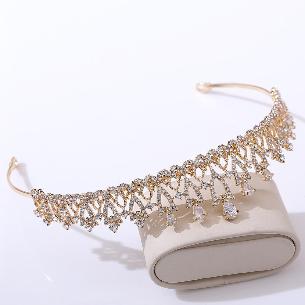 Корейские аксессуары для волос свадебная корона из циркона в форме цветка бриллиантовая тиара свадебное платье аксессуары