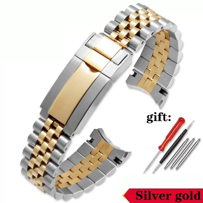 Watch Accessory Strap Stainless Steel Strap Uitable For Rolex Steel Watchband Daytona Green Black waterGhost Submariner Bracelet