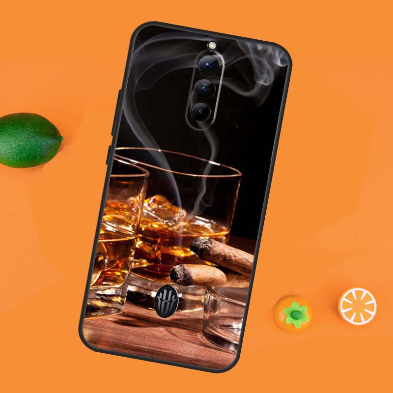 Чехол-кейс для напитков с сигарой и виски для ZTE Nubia Red Magic 8S 9S 10S 8 9 10 11 Pro Plus 6 7 6S 7S Pro RedMagic 10 Air