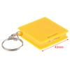 1M Portable Mini Multifunctional Keychain Square Steel Tape Measure With Gradienter