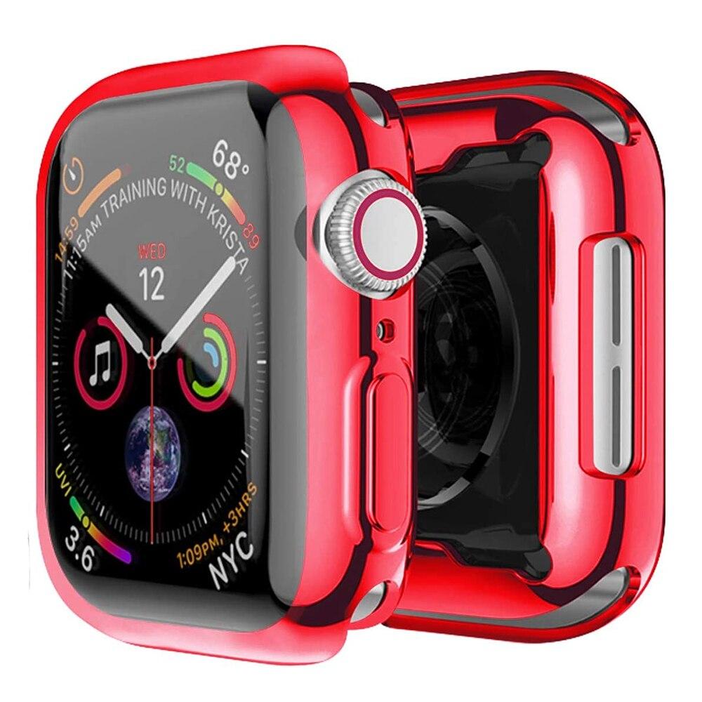 360 Cover for Apple Watch Case 7 6 SE 5 4 3 2 41MM 45MM 42MM 38MM Soft Clear TPU Screen Protector for iWatch 7 6 5 4 3 44MM 40MM