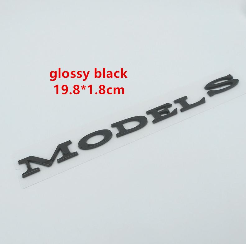 JDFN3 1pcs 3D ABS for Tesla Model S car Letter Front Hood Head Bonnet Emblem Rear Tail Trunk Sticker Badge Decal styling Accessories