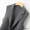 2023 Women's Double-Sided Cashmere Wool Vest: Sleeveless, Short Black Suit Coat