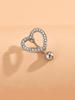 Шарм Искрящийся Циркон Полый Сердце Пирсинг Пупка Женская Мода Боди-Украшение