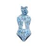 1011 European and American new flower decoration or hollow one-piece swimsuit women's wrap skirt