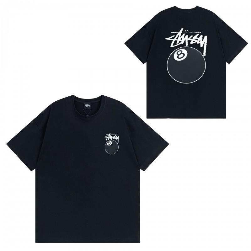 Mens Casual Short Sleeve Cotton T-Shirt With Letter Print Loose Fit Streetwear Style